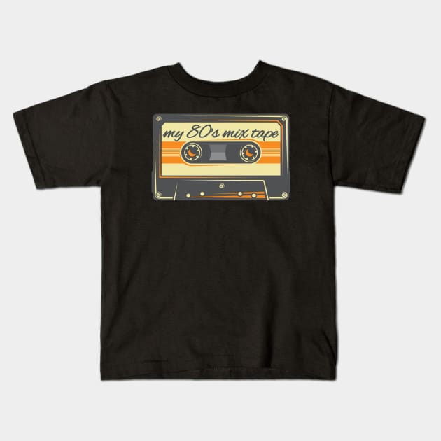 tape cassettes retro Kids T-Shirt by Jandjprints